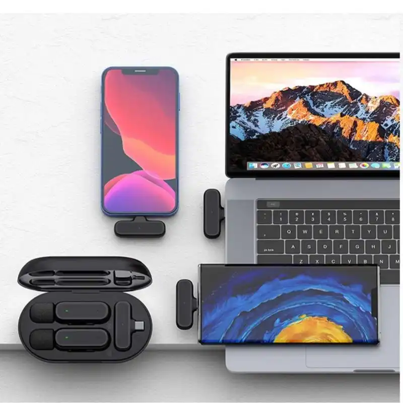 میکروفن یقه ای بی سیم مدل K61 dual type-c