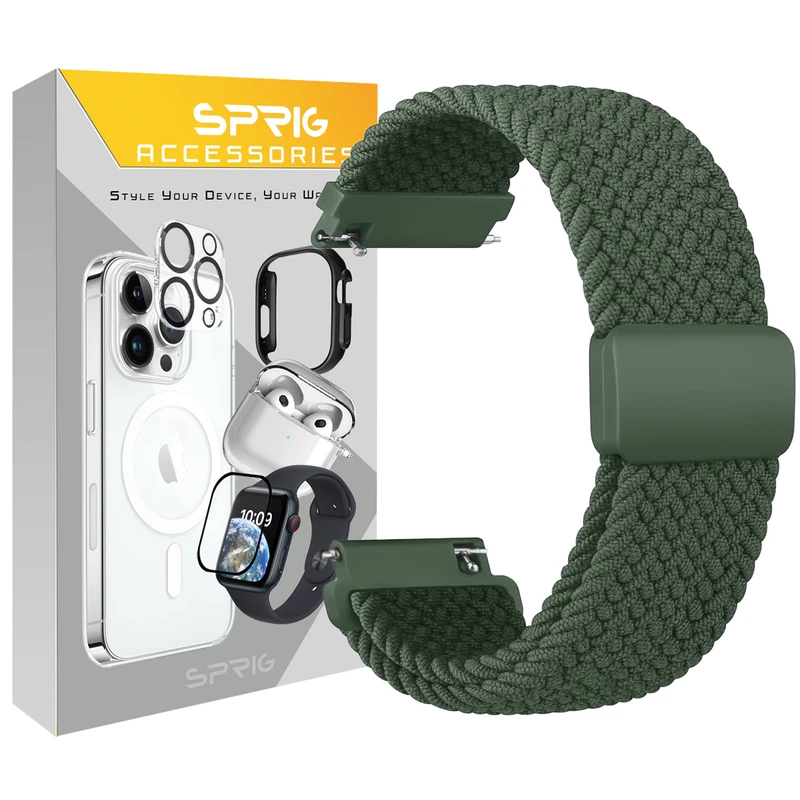 بند اسپریگ مدل Magnetic Solo Braided TW مناسب برای ساعت هوشمند گلوریمی M1 Pro / M2 Pro / GS1 Pro / GR1 / Calling Watch M2 / M2 Max