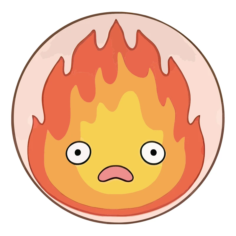 استیکر لپ تاپ پویا مارکت طرح آتیش انیمه کد 3690