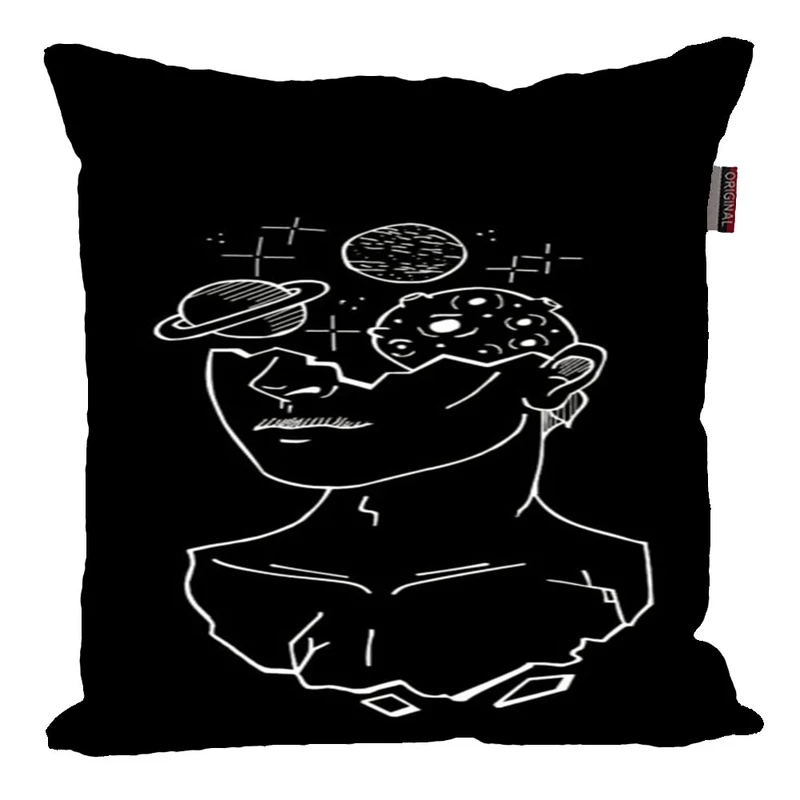 کوسن ناریکو طرح مینیمال مدل ماه و دختر  کد 02539