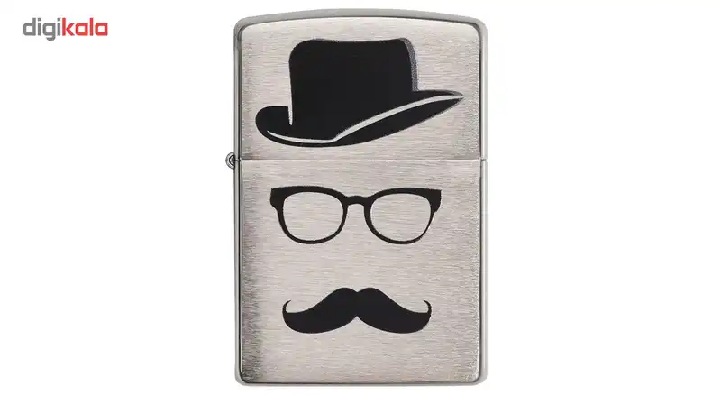 فندک زیپو مدل Mustache and Hat کد 28648