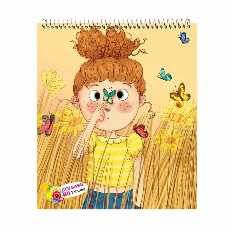 دفتر نقاشی 60 برگ گلبرگ طرح دخترانه کد 1337