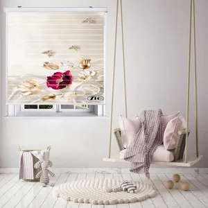 پرده زبرا زیو مدل سیلوئت کد 3D1166 سایز 150x150 سانتی متر
