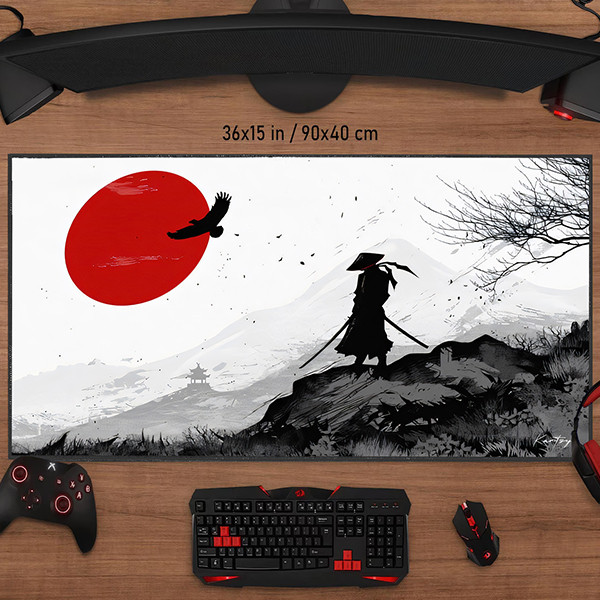 ماوس پد مخصوص بازی مدل Samurai سایز 40*90 سانتی متر