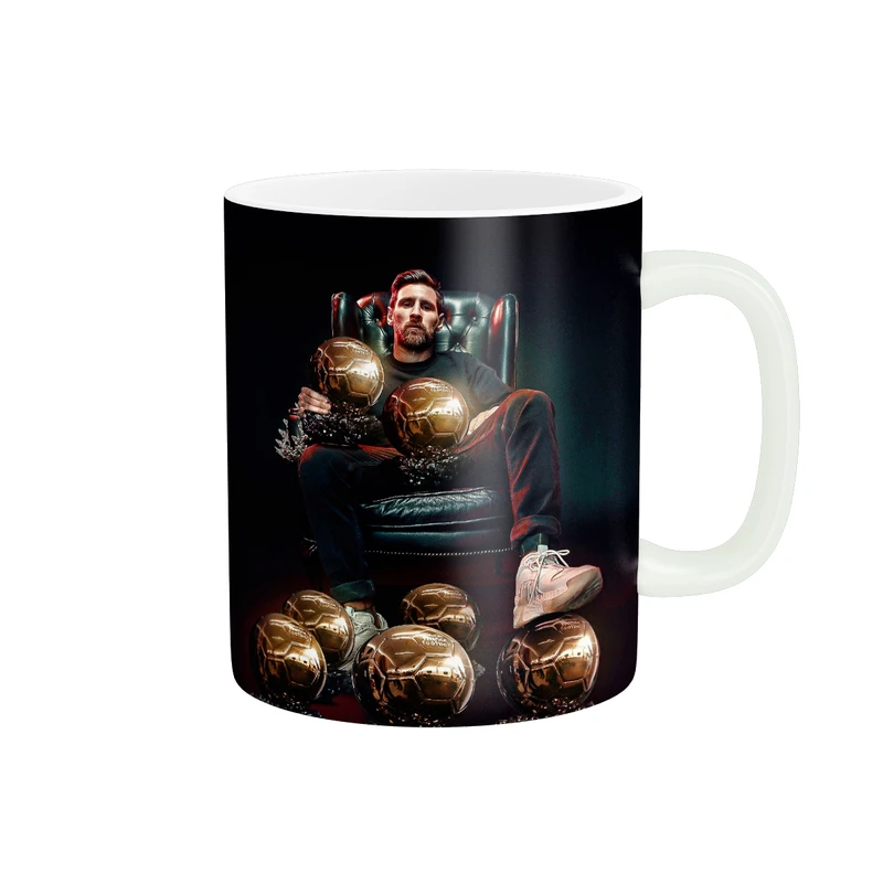 ماگ پاد آفرین طرح مسی مدل توپ طلا کد 743