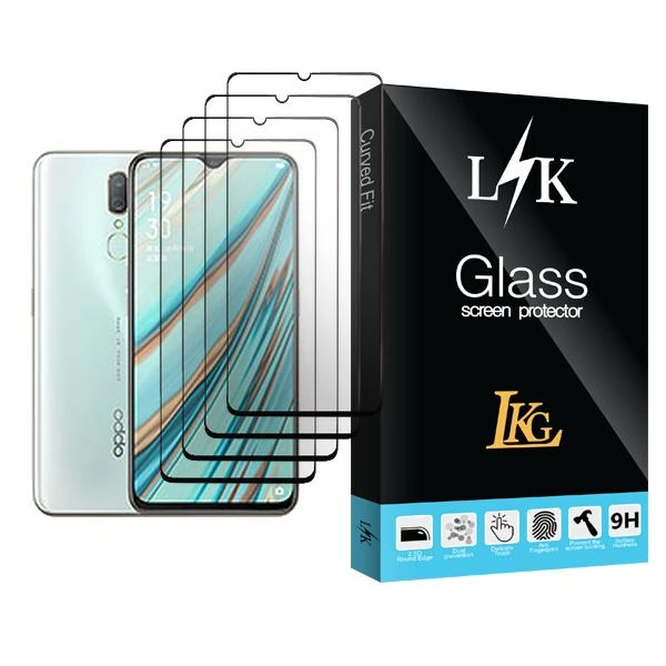 محافظ صفحه نمایش ال کا جی مدل LK Glass MIX004 مناسب برای گوشی موبایل اوپو A9 بسته چهار عددی