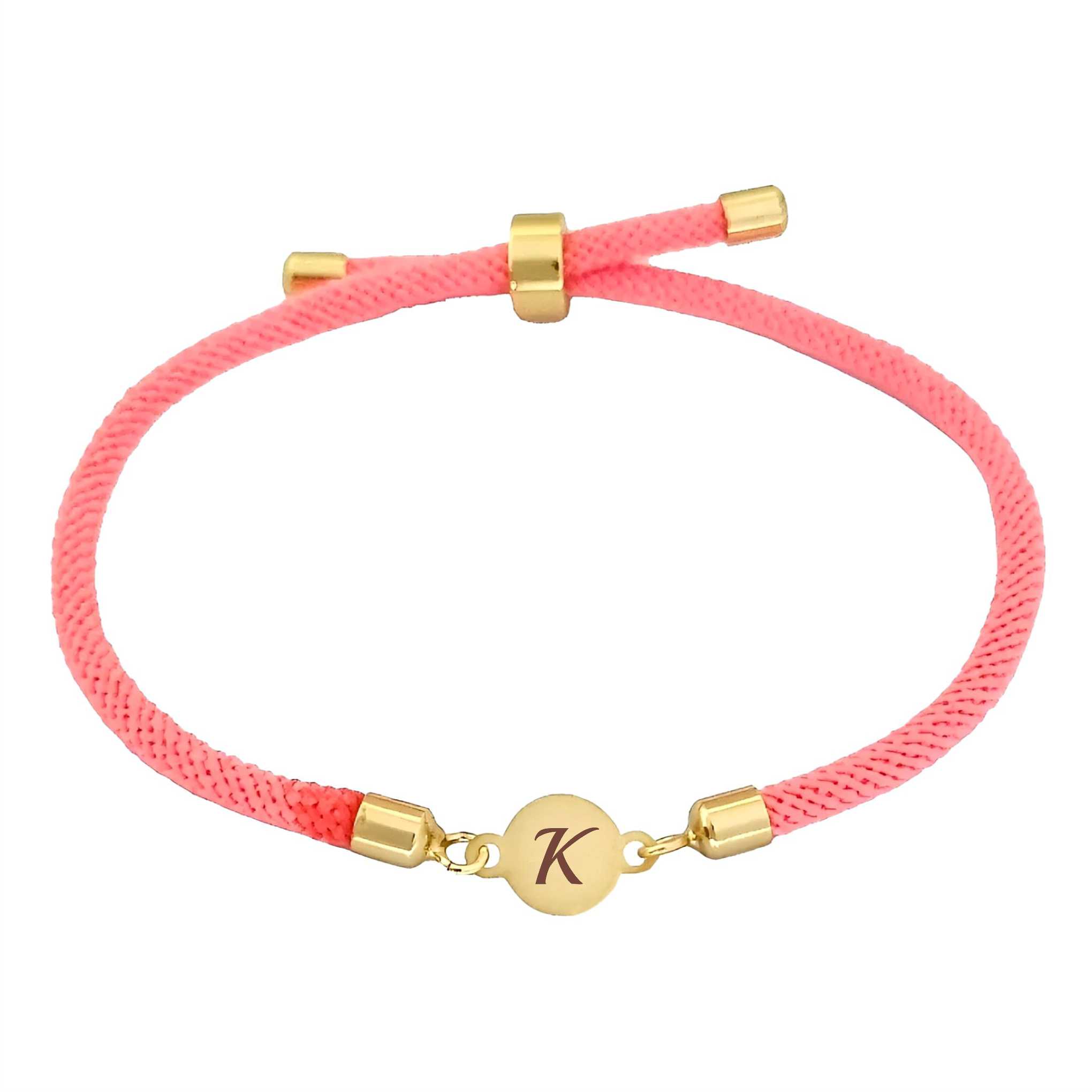 دستبند طلا 18 عیار دخترانه لیردا مدل حروف K 6755