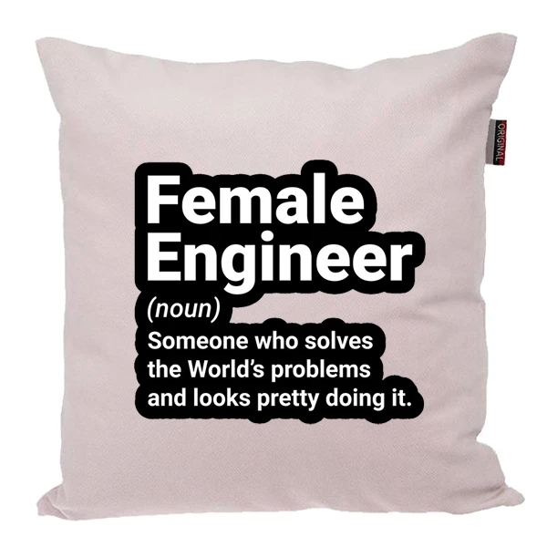 کوسن پاد آفرین مدل دخترانه خانم مهندس کد PK401567 سایز 40*40 سانتی متر