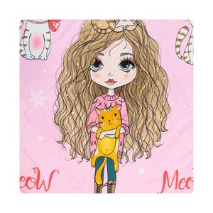 کاور لحاف آدنو مدل Little girl کد CH130 یک نفره سایز 160x220 سانتی متر