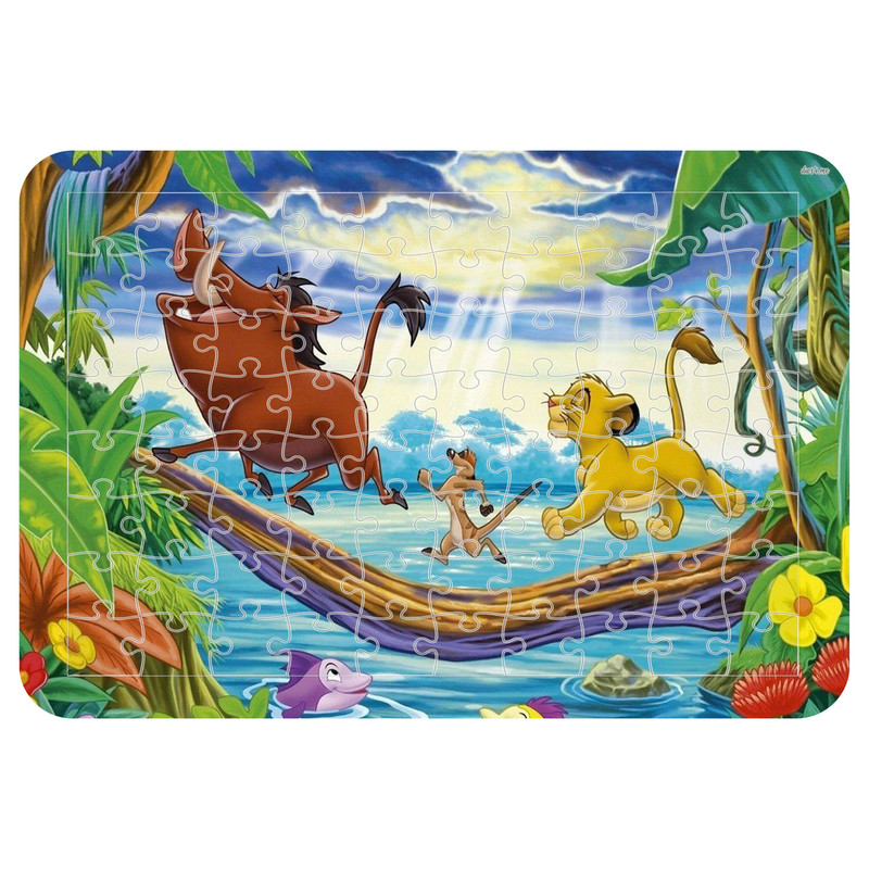 پازل 54 تکه اطلس آبی طرح کارتون شیر شاه  مدل P1973