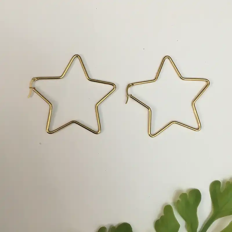 گشواره زنانه مدل استیل ستاره کد 4