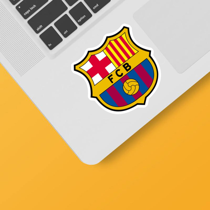 استیکر لپ تاپ و موبایل بووم طرح لوگو بارسلونا کد mr28