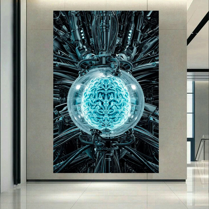 پوستر مدل بک لایت طرح هوش مصنوعی blue brain کد PD23003
