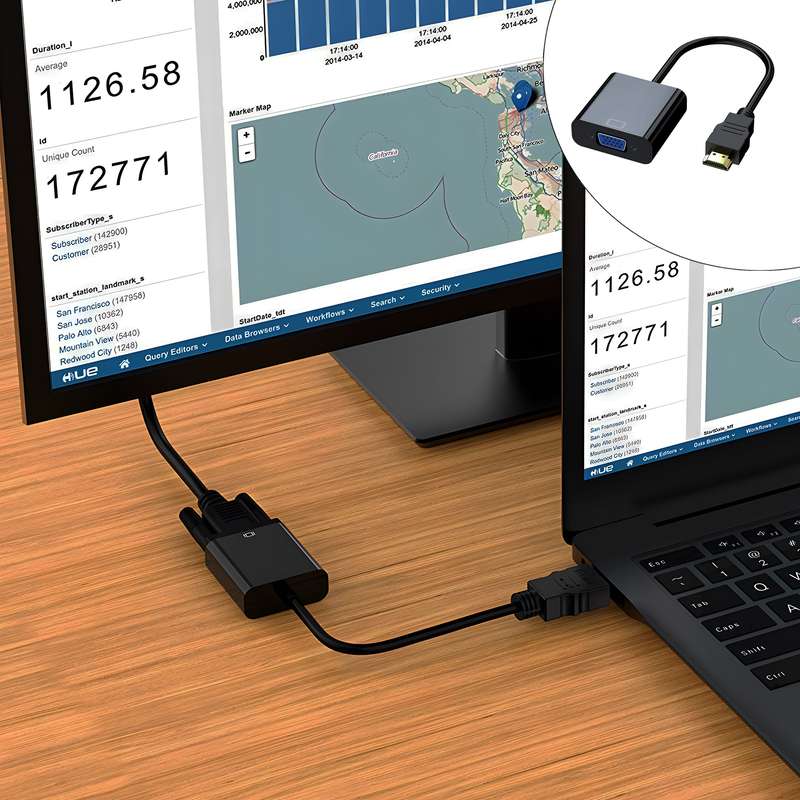 مبدل HDMI به VGA مدل HD to VG مبدل HDMI به VGA مدل HD to VG