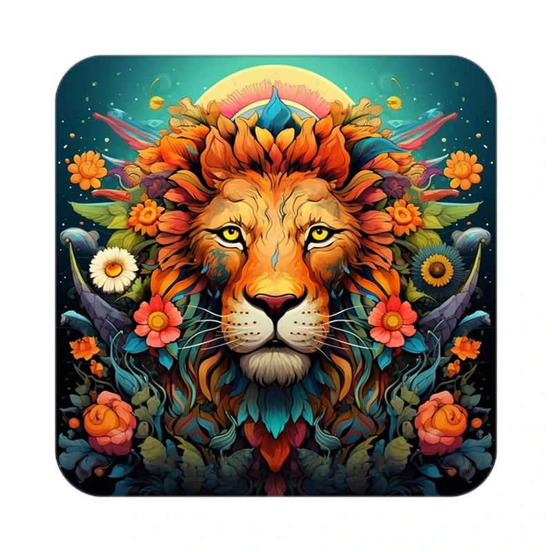 زیر لیوانی کاکتی طرح شیر مدل mp23282