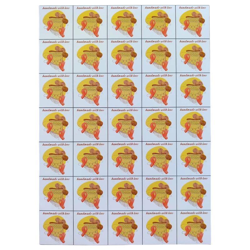 برچسب مدل تشکر از مشتری طرح مکرومه بسته ۳۵ عددی 