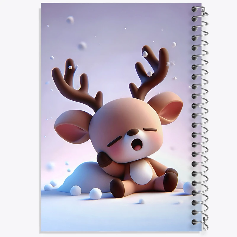 دفتر شطرنجی 50 برگ خندالو طرح گوزن بامزه کد F7926