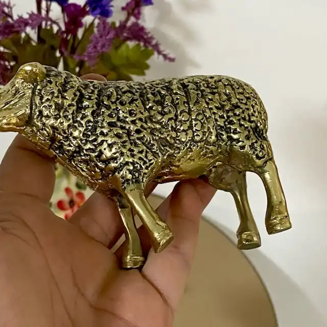 دکوری برنجی مدل گوسفند