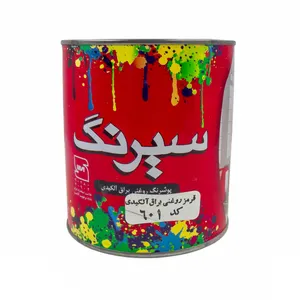 پوشرنگ روغنی براق آلکیدی قرمز سیر سیرنگ مدل R601 وزن 980 گرم