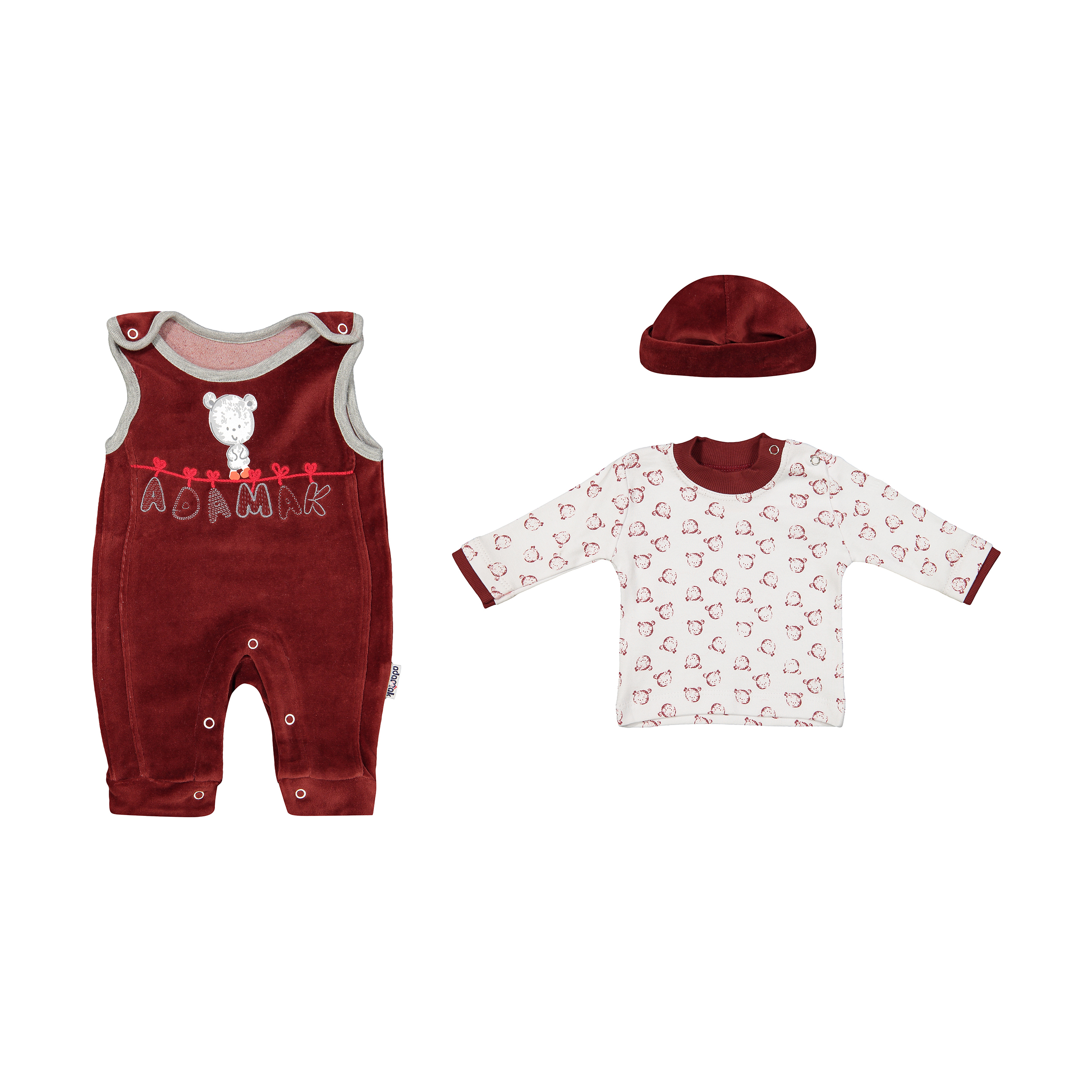 ست 3 تکه لباس نوزادی آدمک مدل 2171144-70