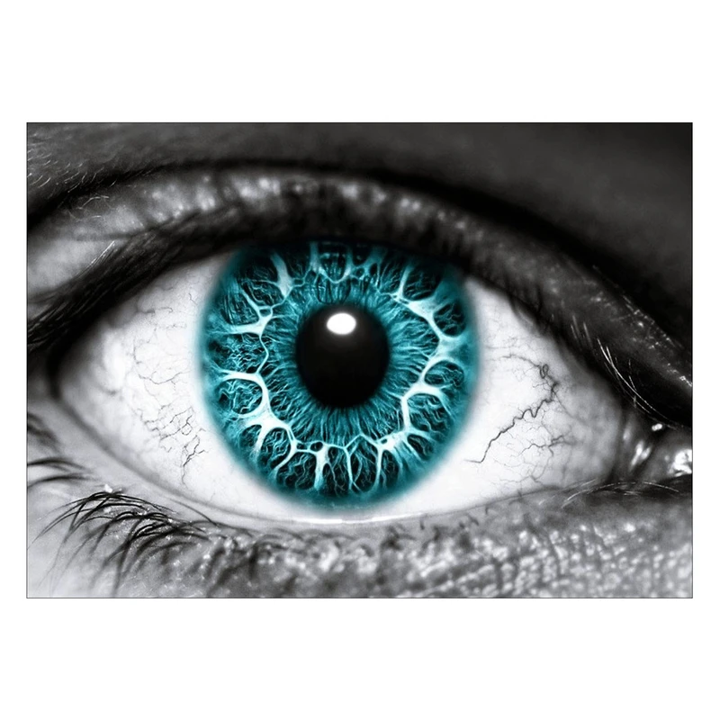 تابلو شاسی ونسونی طرح Cyan Eye سایز 50 × 70