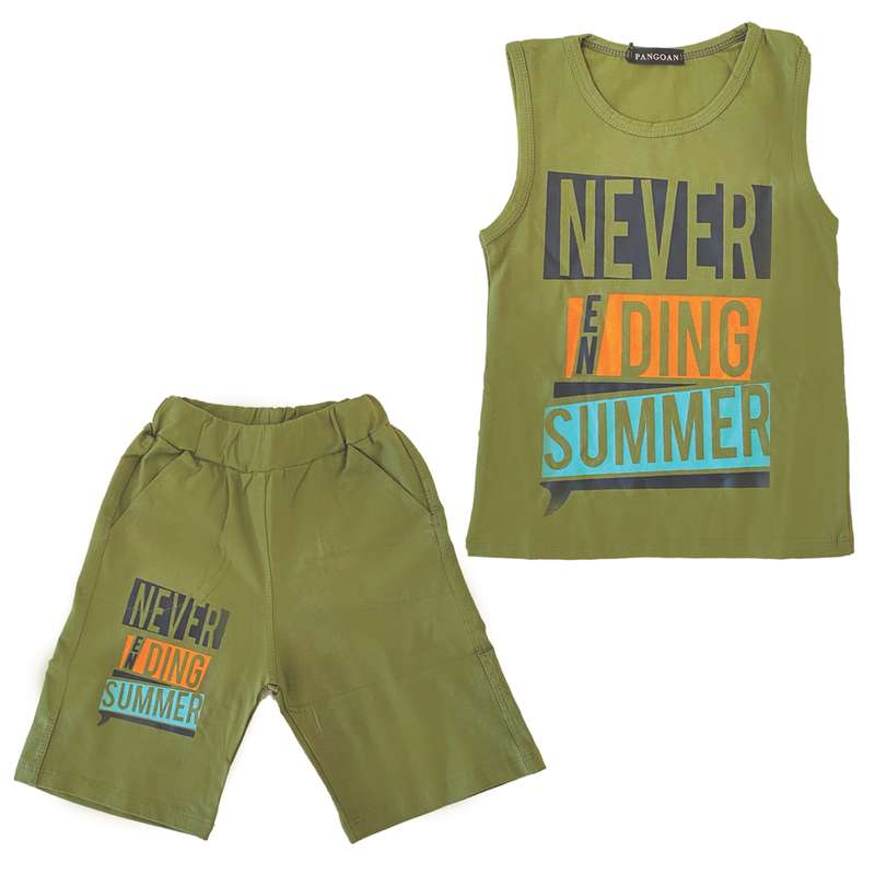 ست تاپ و شلوارک پسرانه مدل Never Ending Summer
