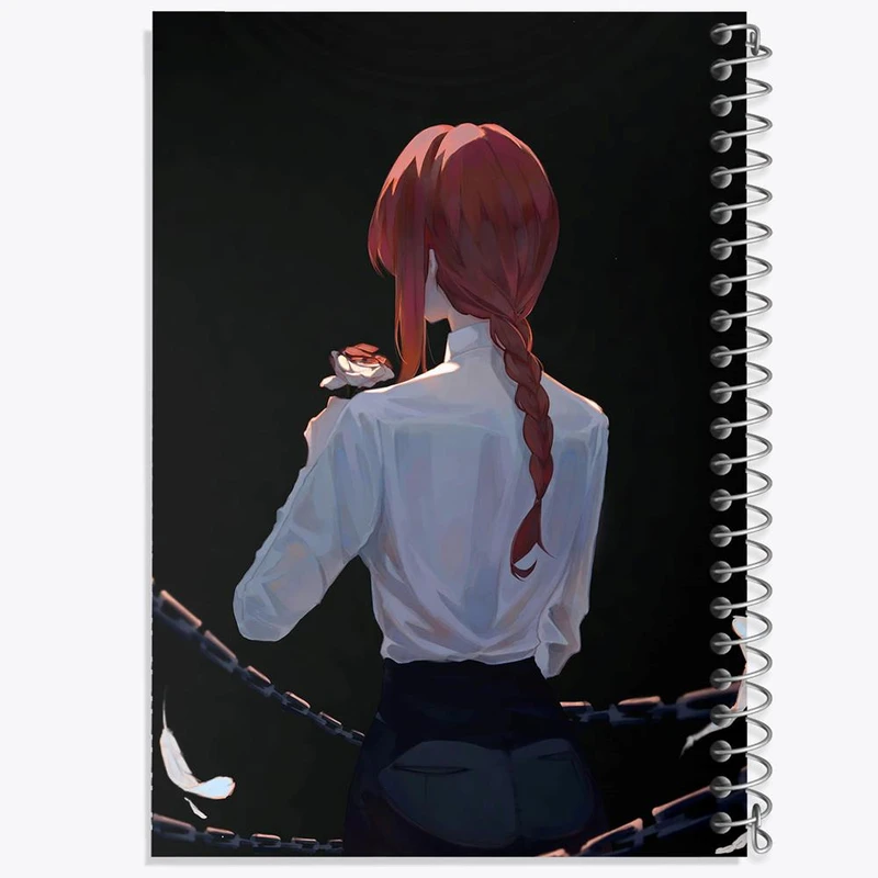 دفتر مشق 100 برگ خندالو طرح ماکیما انیمه مرد اره ای Chainsaw Man کد 22341