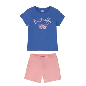 ست تیشرت آستین کوتاه و شلوارک دخترانه لوپیلو مدل 8571