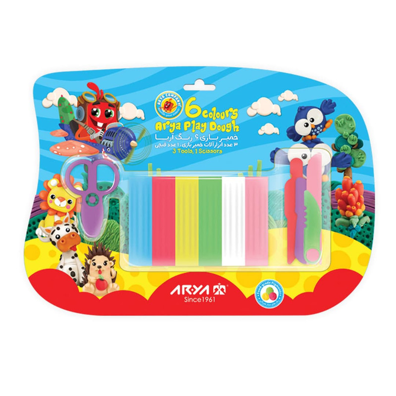 خمیر بازی آریا مدل وکیومی کد 1020 بسته 6 عددی