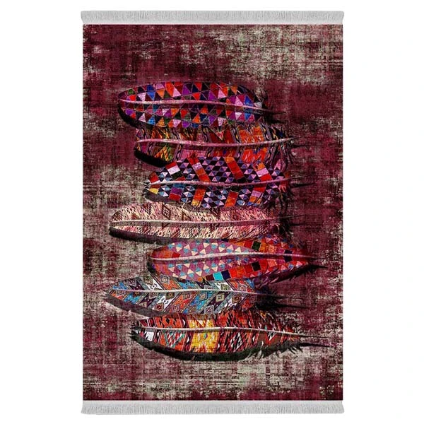 فرش پارچه‌ای دفه مدل فرشینه طرح مدرن کد 350