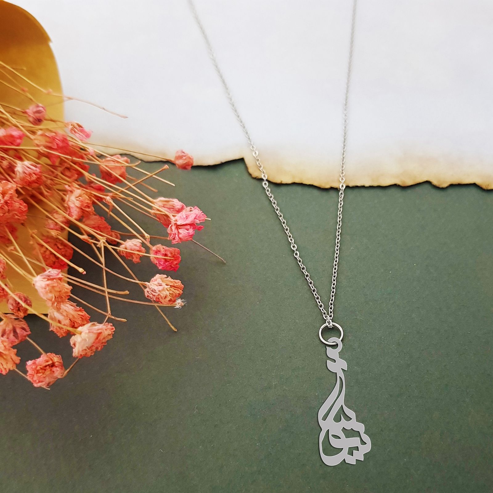 گردنبند نقره زنانه ترمه ۱ مدل نیوشا کد ma 943 -  - 2