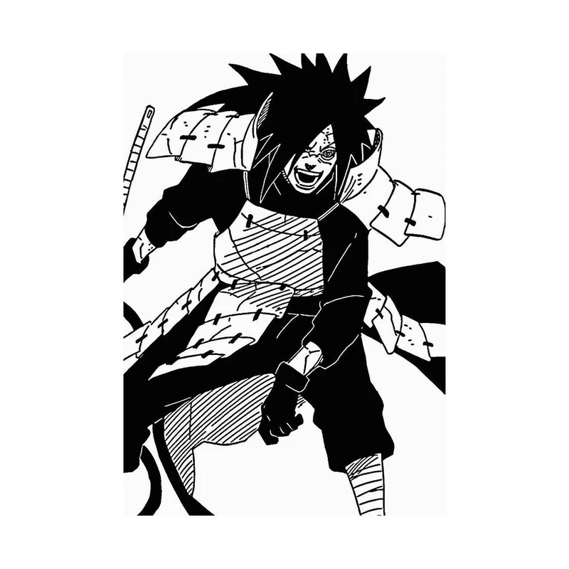 استیکر لپ تاپ و موبایل مدل انیمه طرح ناروتو مادارا اوچیها کد 6078