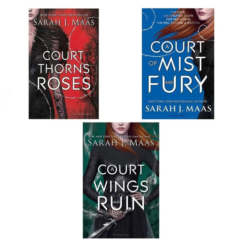 کتاب A Court of Thorns and Roses اثر Sarah J. Maas انتشارات Bloomsbury مجموعه 3 جلدی