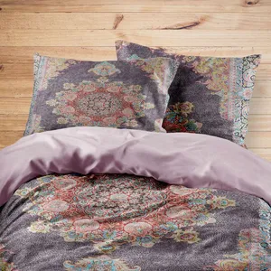 سرویس روتختی مدوپد طرح قالیچه قم لچک و ترنج مدل C-Ghom114 یک نفره 4 تکه