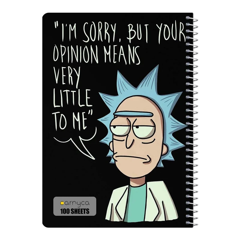 دفتر مشق 100 برگ سیمی کارنیکا طرح ریک و مورتی Rick and Morty کد 19936
