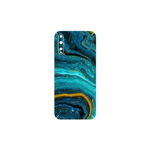 MAHOOT Turquoise marblewith golden streaks Cover Sticker for Huawei Y8p