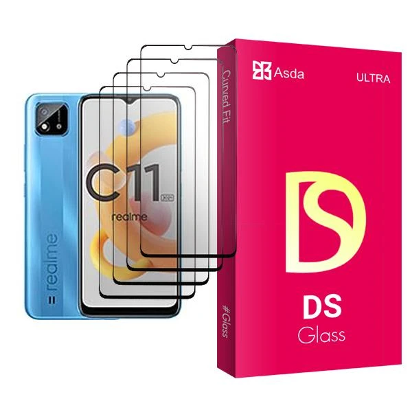 محافظ صفحه نمایش آسدا مدل DS Glass MIX004 مناسب برای گوشی موبایل ریلمی C11 (2021) بسته چهار عددی