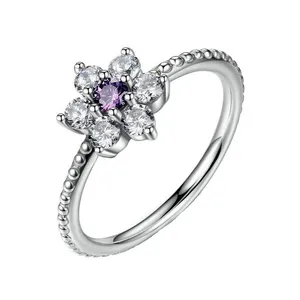  انگشتر نقره زنانه قیراط طرح فلاور کد GH4453