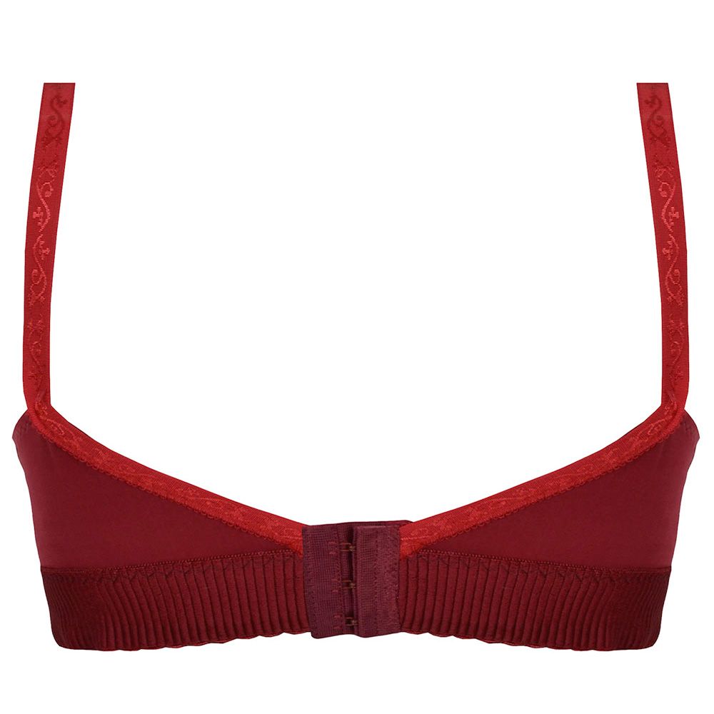 سوتین زنانه پرجامدا مدل کش پهن کد 340020718  رنگ زرشکی -  - 2