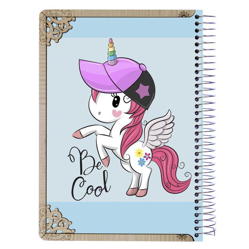 دفتر مشق 80 برگ مدل یونیکورن طرح کلاه دار کد M102