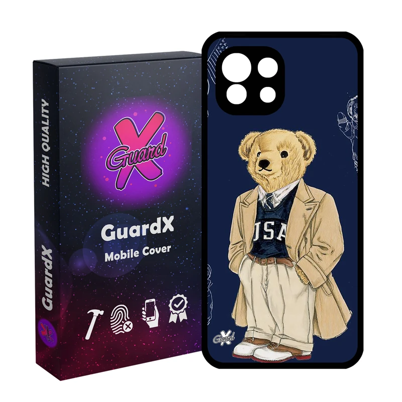 کاور گارد ایکس طرح خرس مدل Glass10427 مناسب برای گوشی موبایل شیائومی  MI 11 Lite