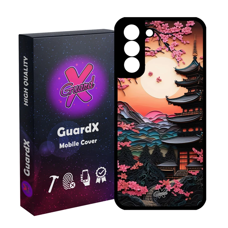 کاور گارد ایکس طرح معبد ژاپن مدل Glass10582 مناسب برای گوشی موبایل سامسونگ Galaxy S21 FE