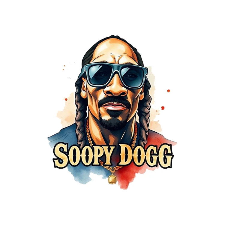 استیکر پارچه و لباس پاد آفرین مدل اسنوپ داگ رپر کد 2598