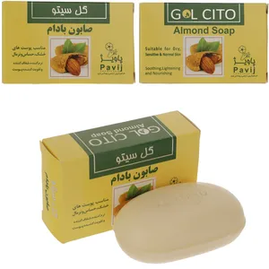صابون شستشو گل سیتو مدل بادام وزن 100 گرم مجموعه 3 عددی