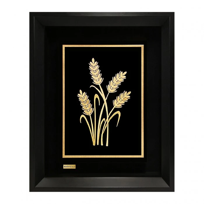 تابلو طلا کوب مارک گلد طرح گندم tf100