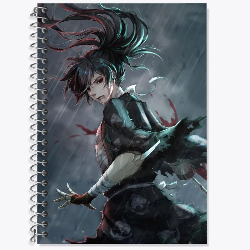 دفتر زبان 50 برگ خندالو مدل سه خط طرح هیاکومارو انیمه دورورو Dororo کد 28589