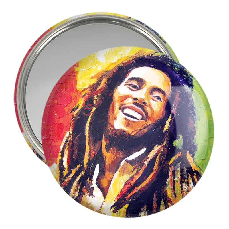 آینه جیبی خندالو مدل باب مارلی Bob Marley  کد 3277