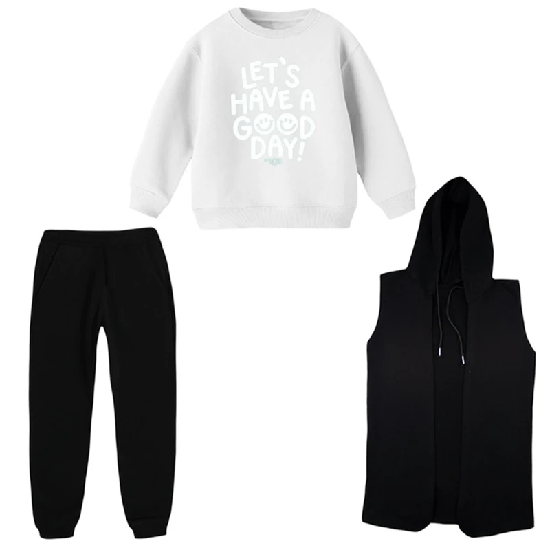 ست 3 تکه لباس راحتی بچگانه مدل نوشته کد 20