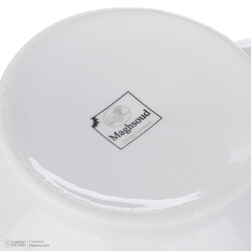 قوری چینی بزرگ مقصود طرح خورشیدی مدل مونالیزا لوستر