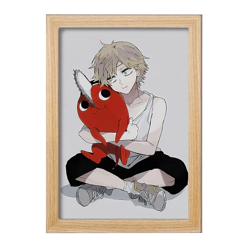 تابلو خندالو مدل دنجی و پوچیتا انیمه مرد اره ای Chainsaw Man  کد 17954